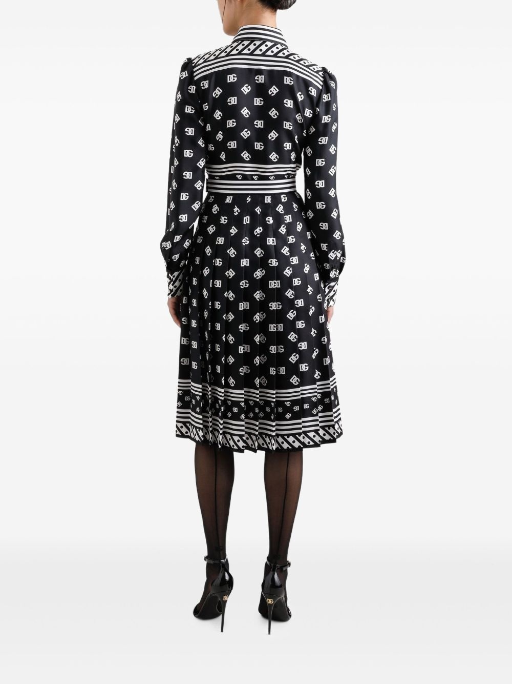 logo-print midi dress - 3