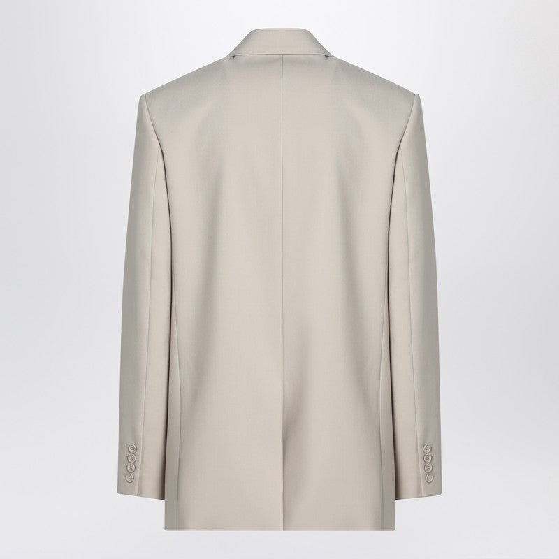 Saint Laurent Light beige single-breasted wool jacket - 2