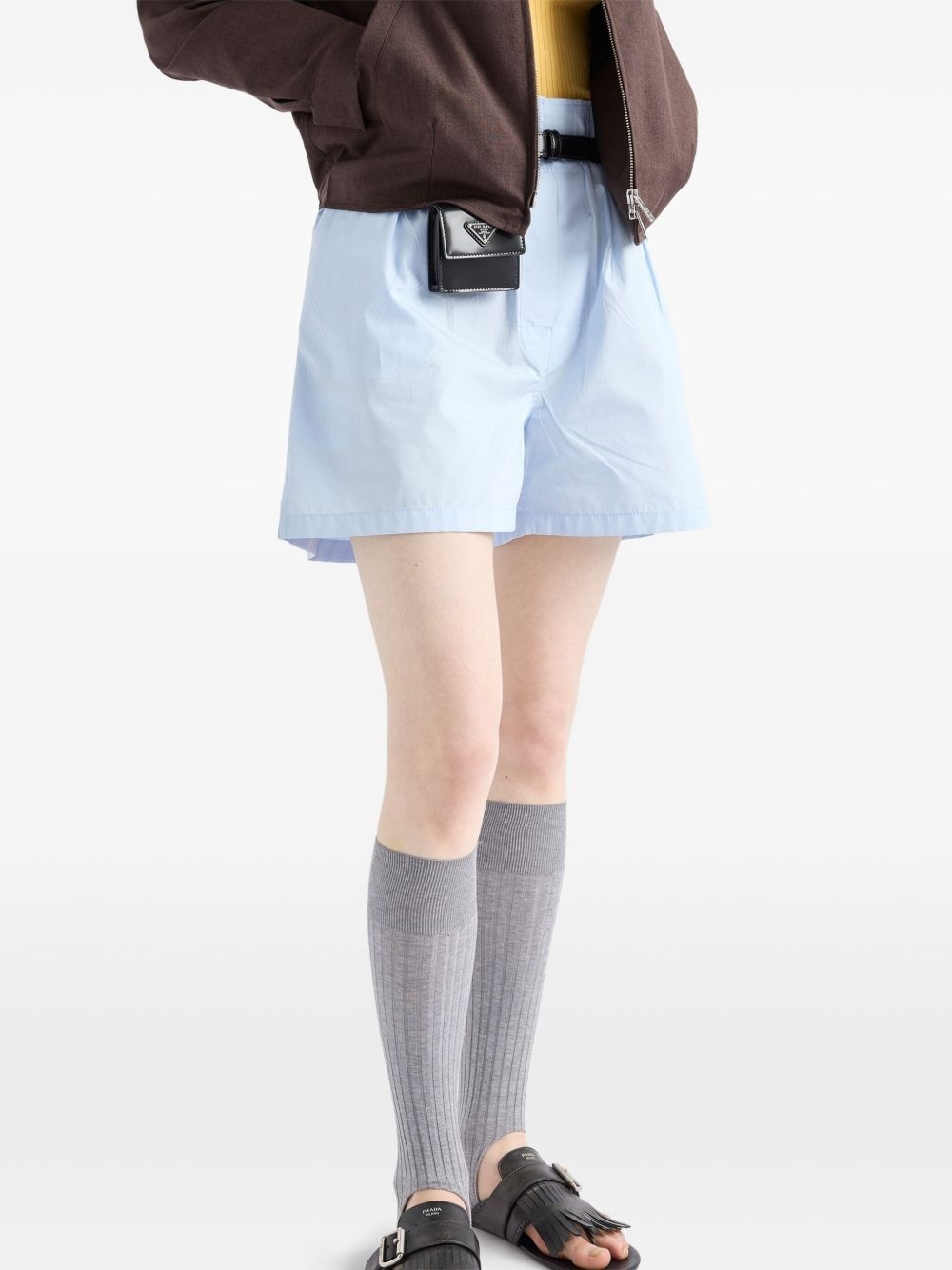 cotton-poplin shorts - 4