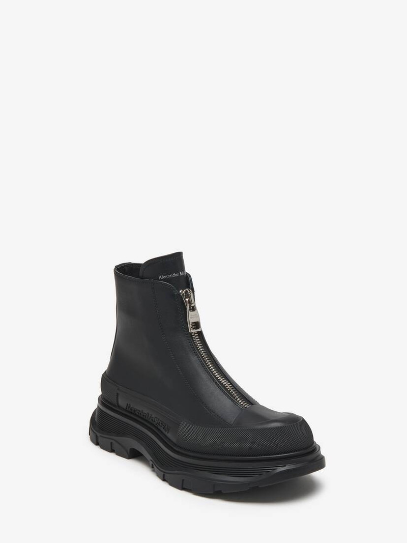 Alexander McQueen Women's Tread Slick Zip Boot in Black outlook