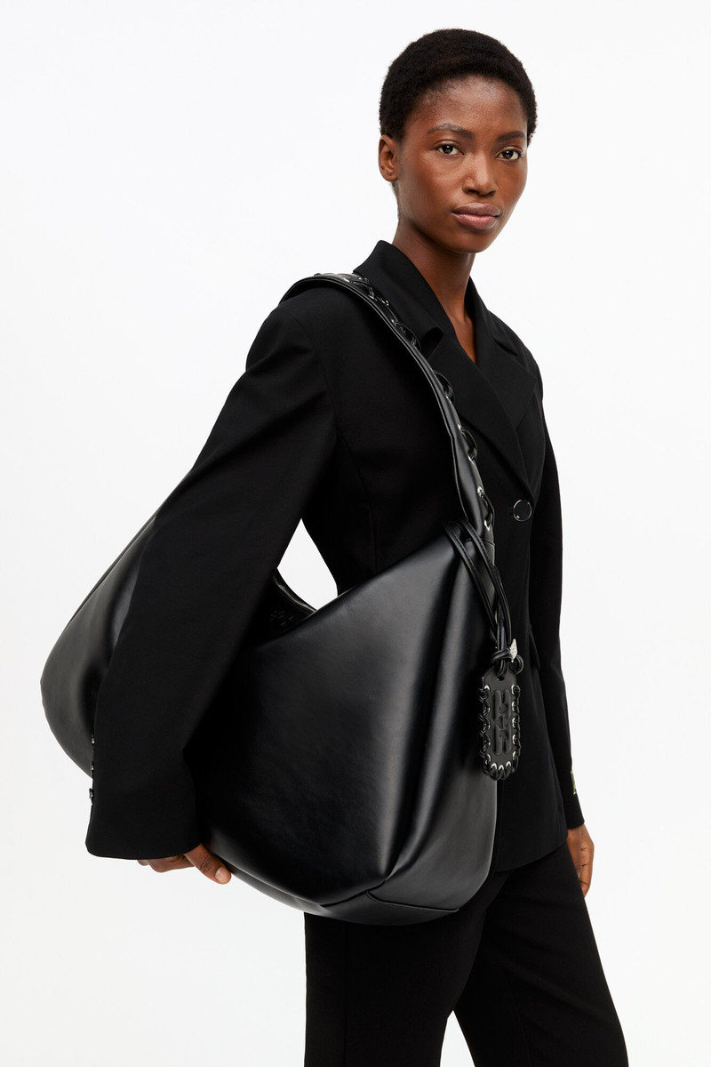 BLACK XXL HOBO BAG 8