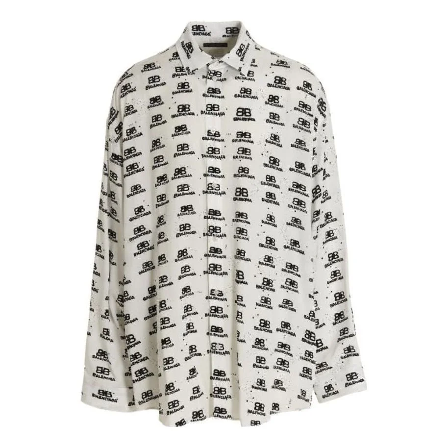 Balenciaga BB Icon Poplin Shirt 'White Black' 733755TNL889040 - 1