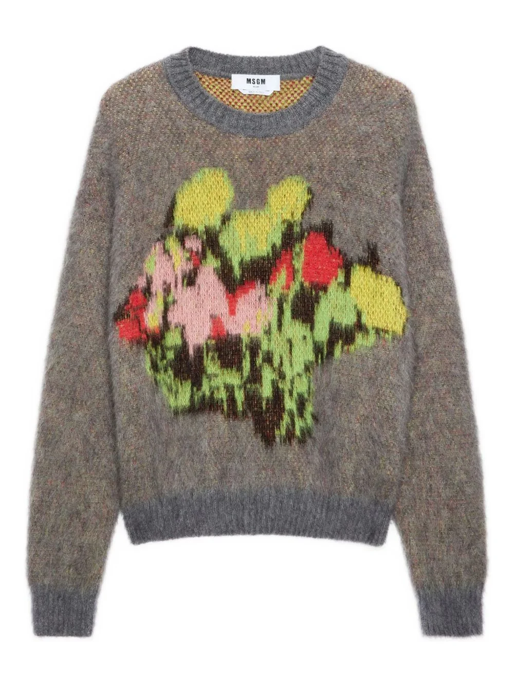 floral-detail sweater - 1