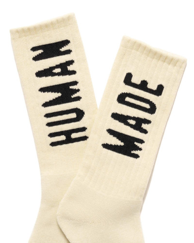 Human Made Logo Socks White outlook