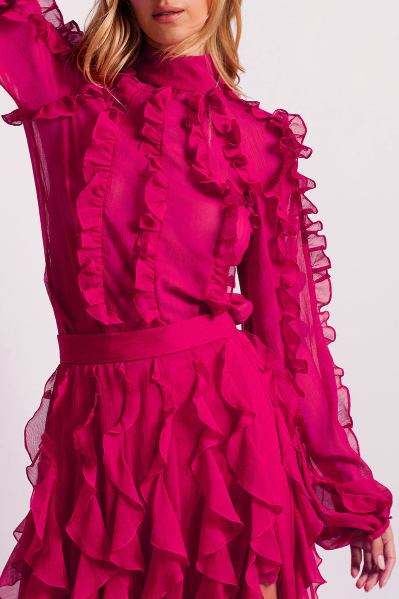 Ruffle High Neck Blouse 3