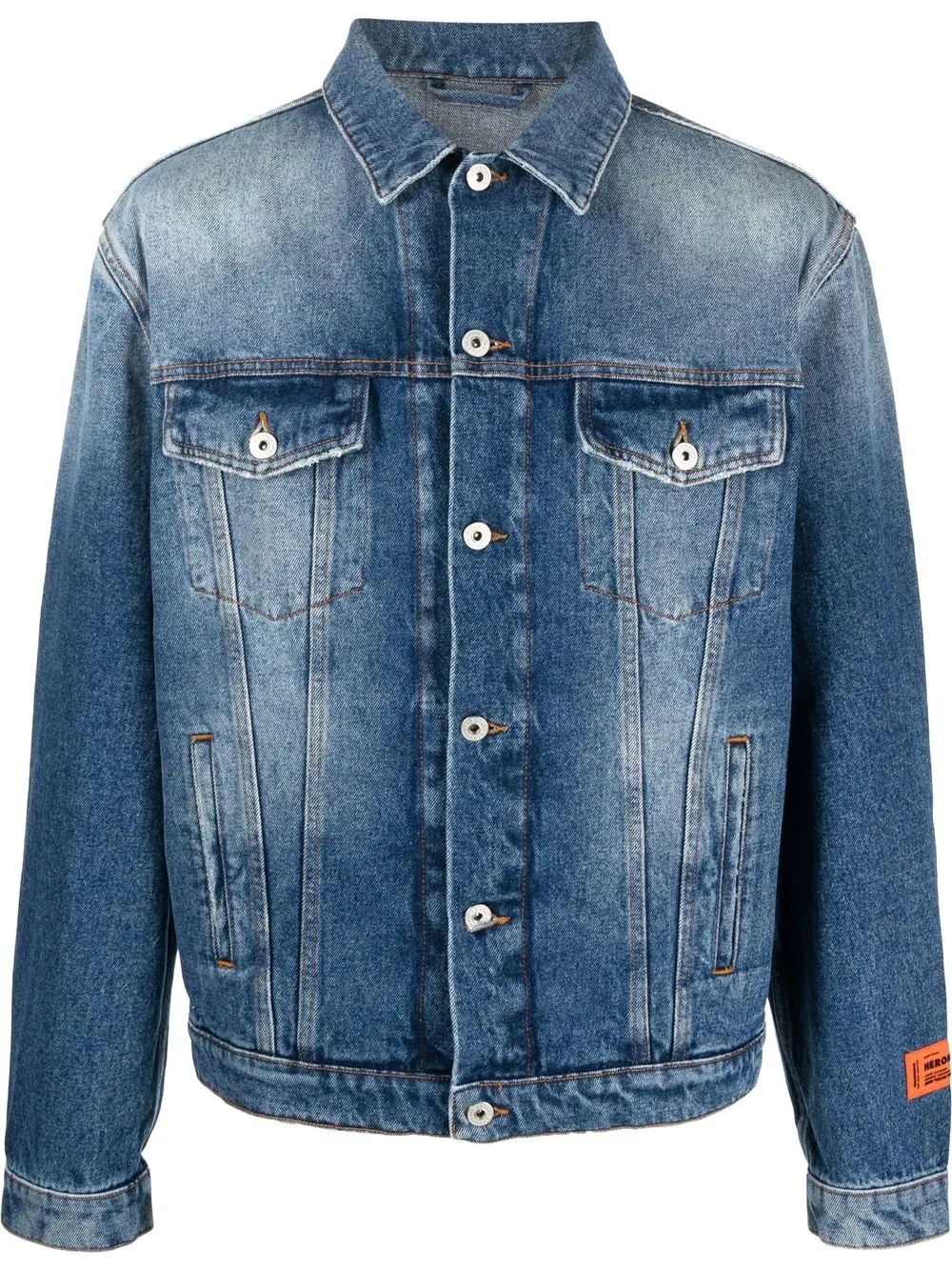 stonewashed denim jacket - 1