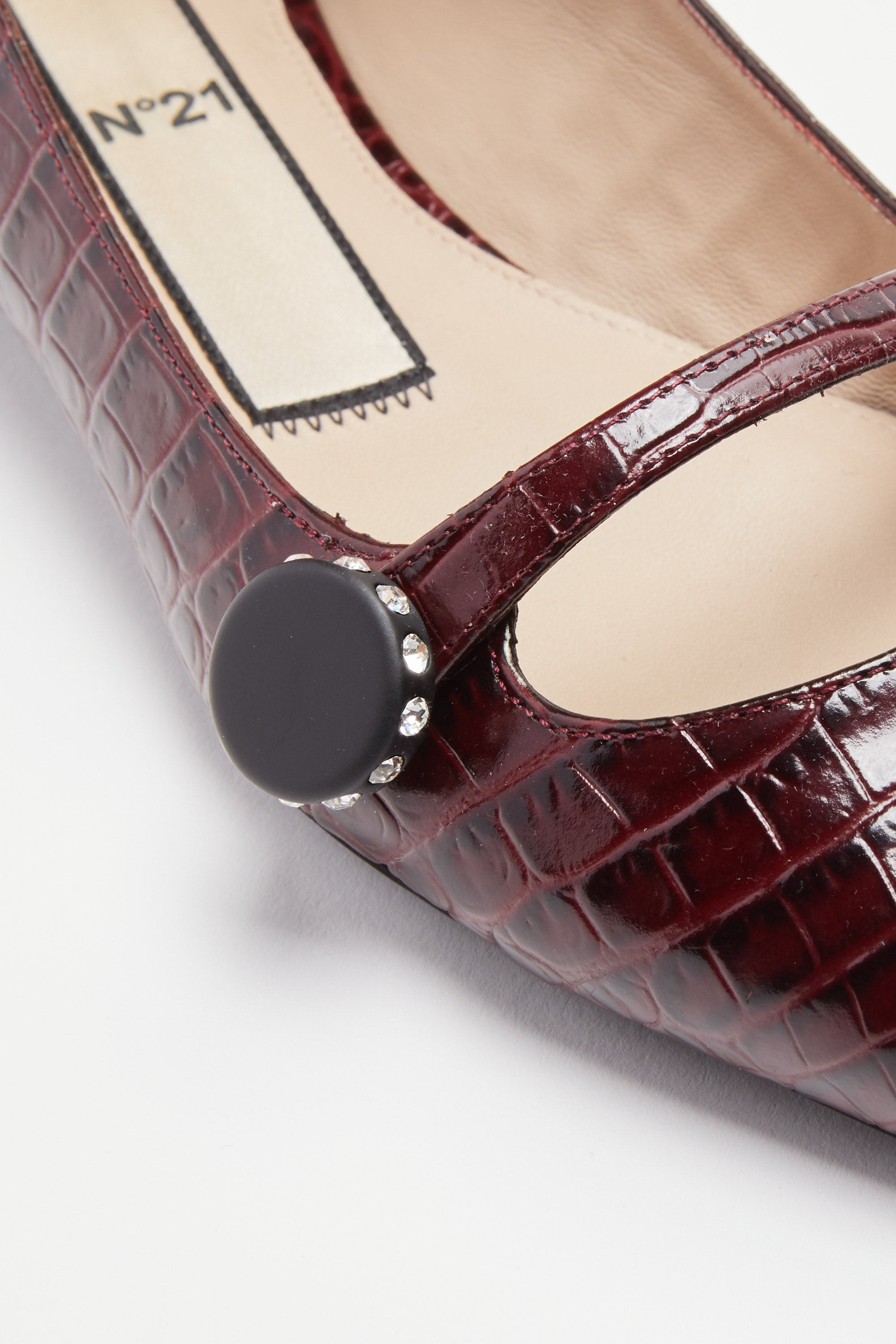 POINTED-TOE BALLERINAS IN CROCODILE PRINT - 4