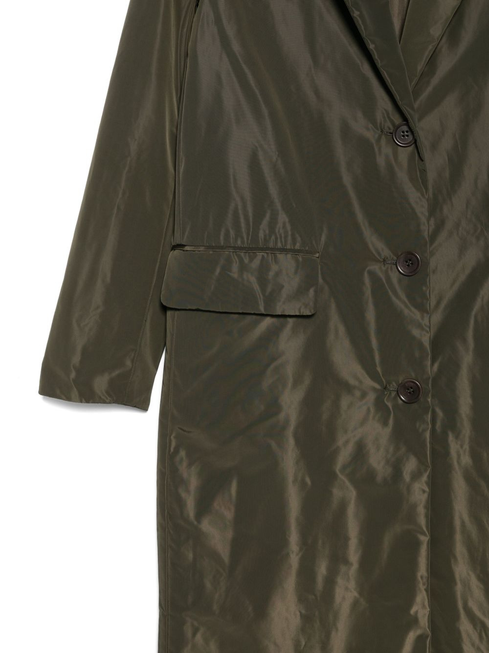 button-fastening flap-pocket coat - 3
