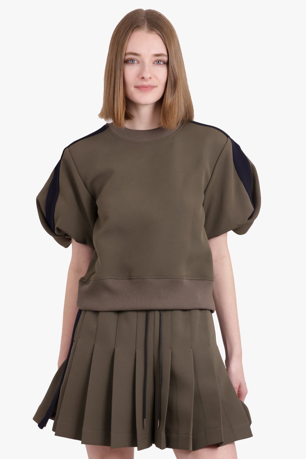 BALLOON S/S PULL OVER TOP | KHAKI/NAVY - 2