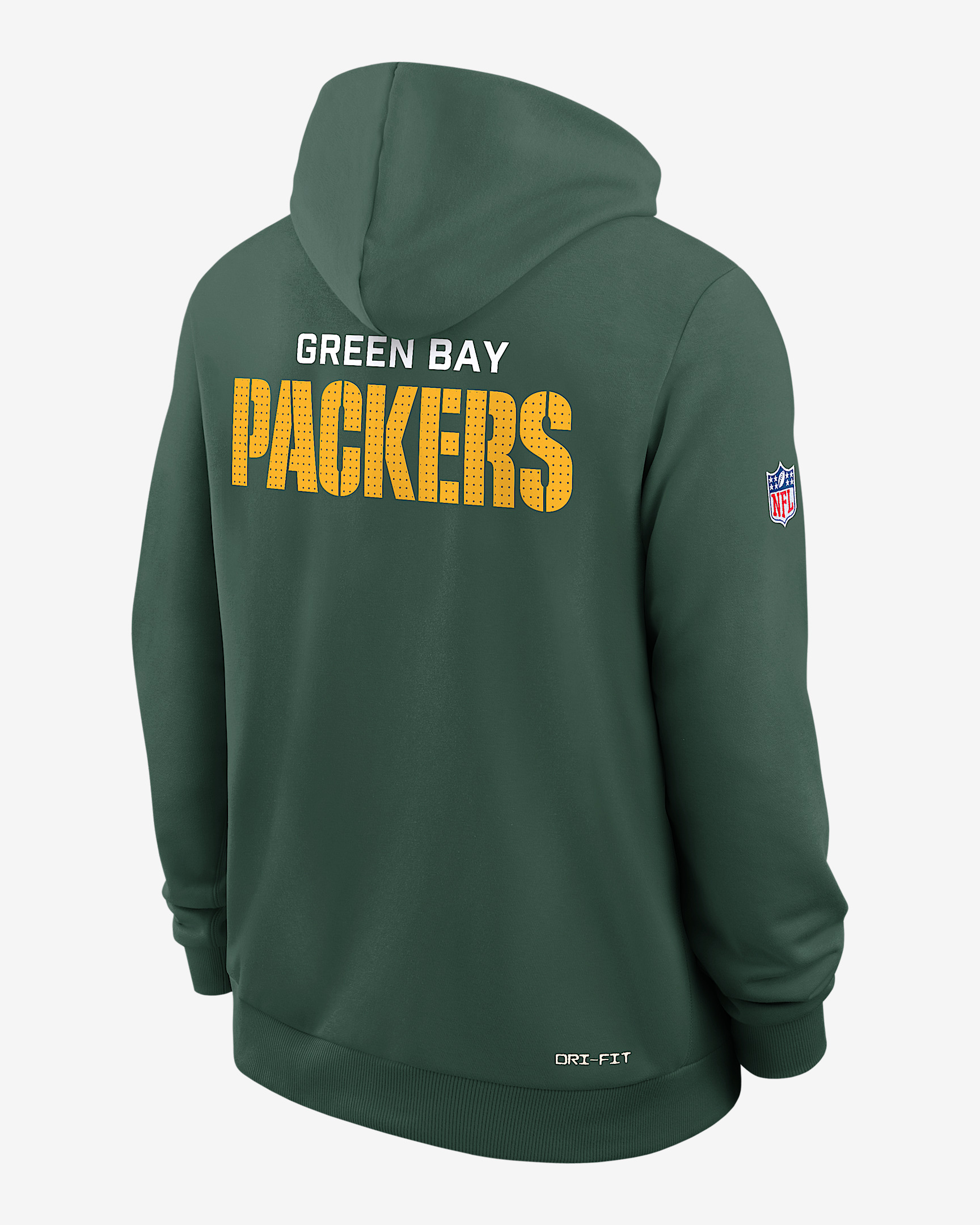 Green Bay Packers Initial Home Sideline Men's Nike Dri-FIT NFL Pullover Hoodie - 2