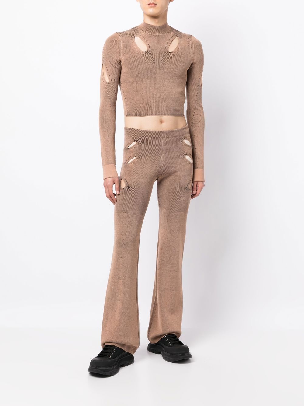 cut-out detail long-sleeved jumper - 3