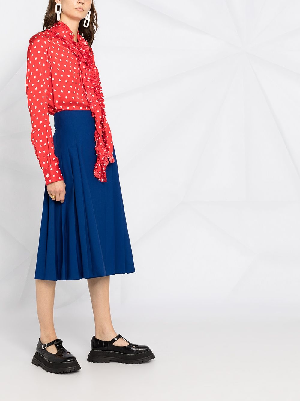 polka dot-print blouse - 6