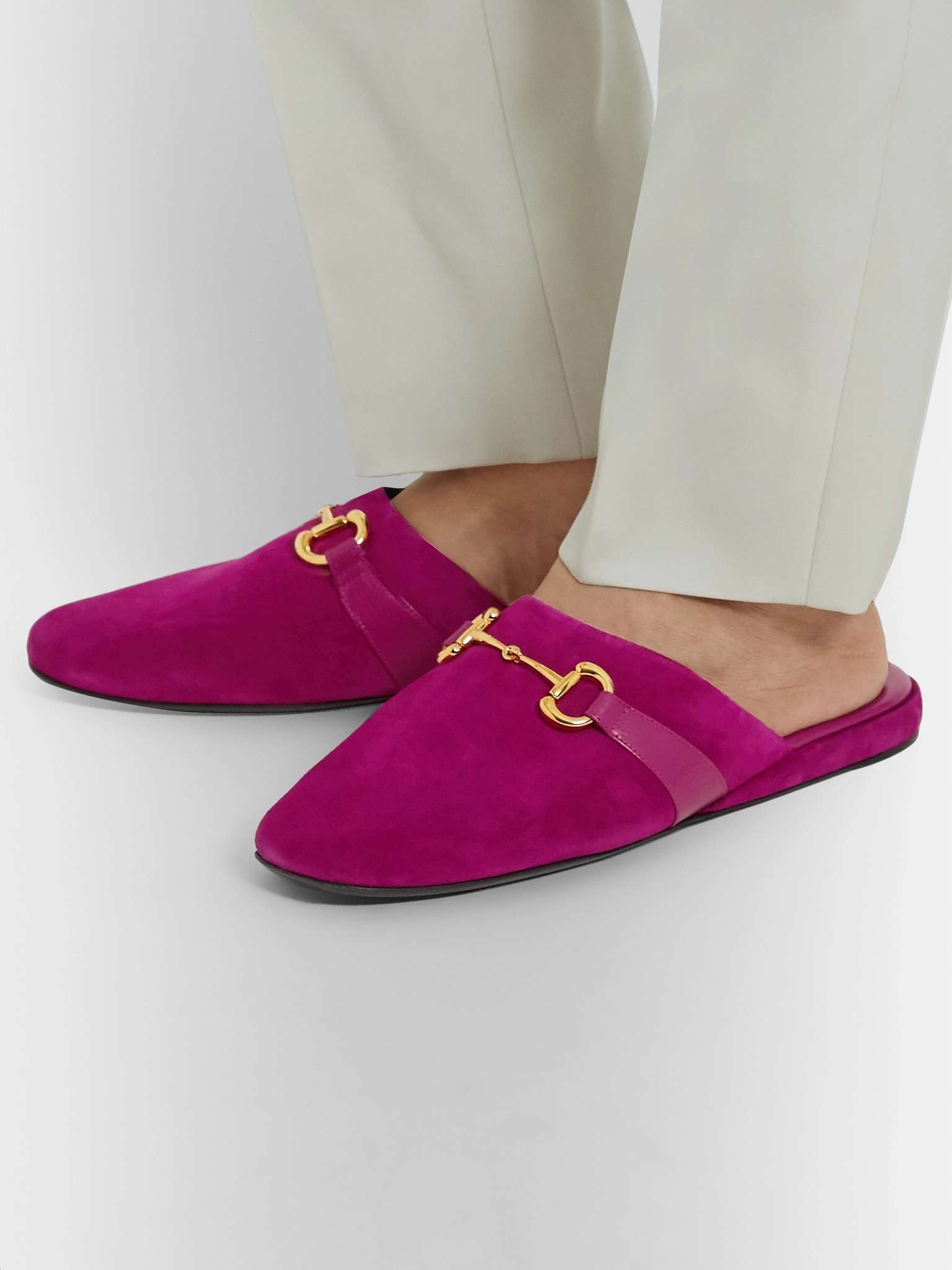 Pericle Horsebit Suede Slippers - 2