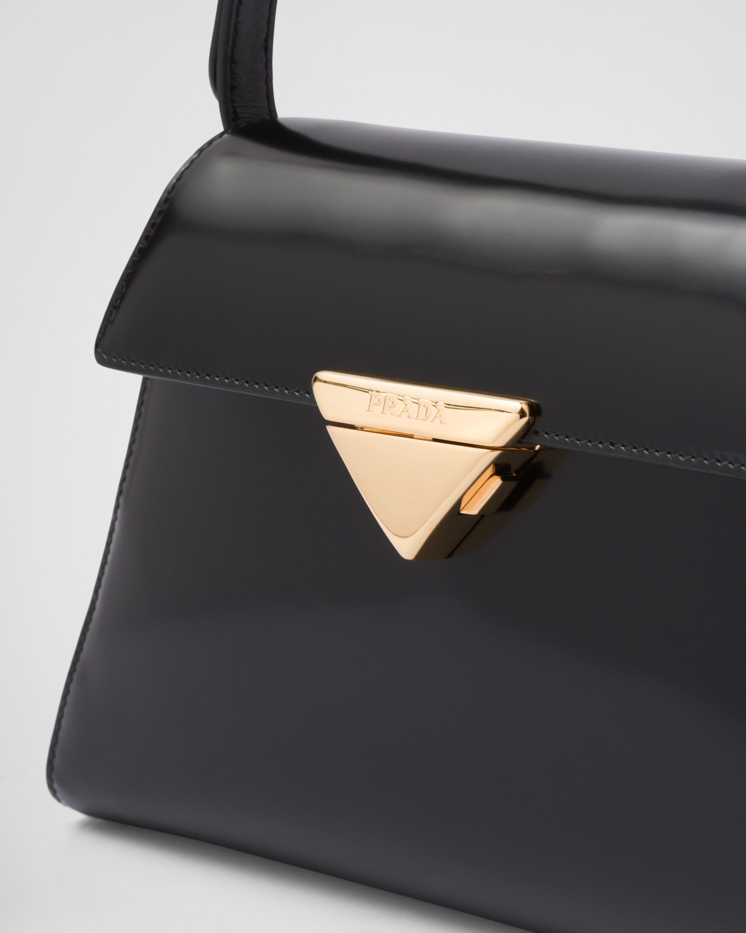 Medium brushed leather handbag - 6