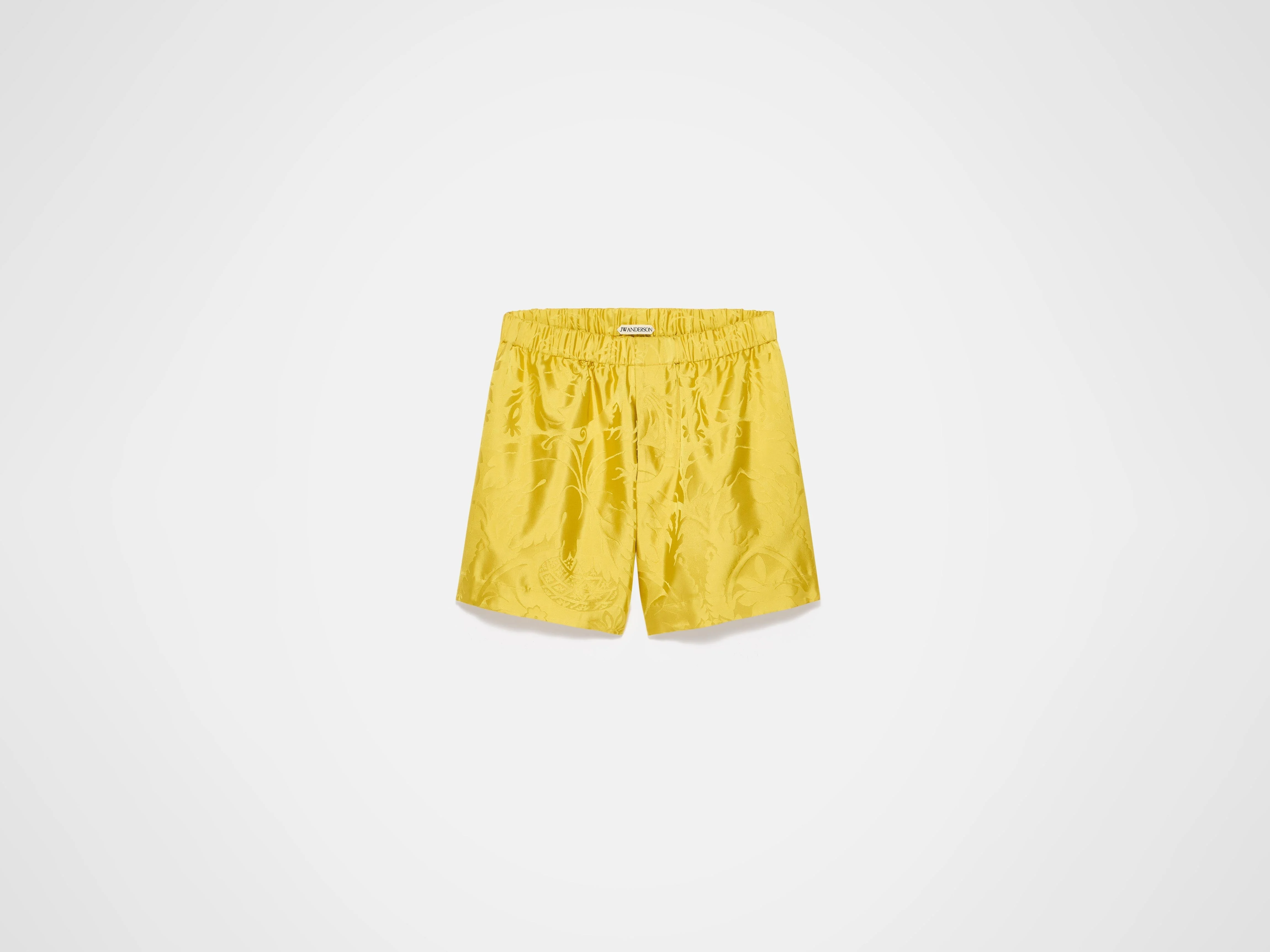 MENS DAMASK WOVEN SHORTS IN CITRINE - 1