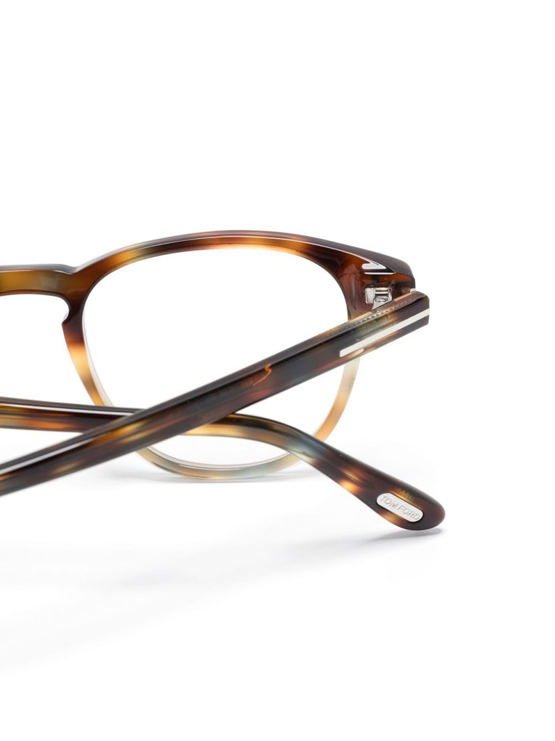 round-frame tortoiseshell-effect glasses 3
