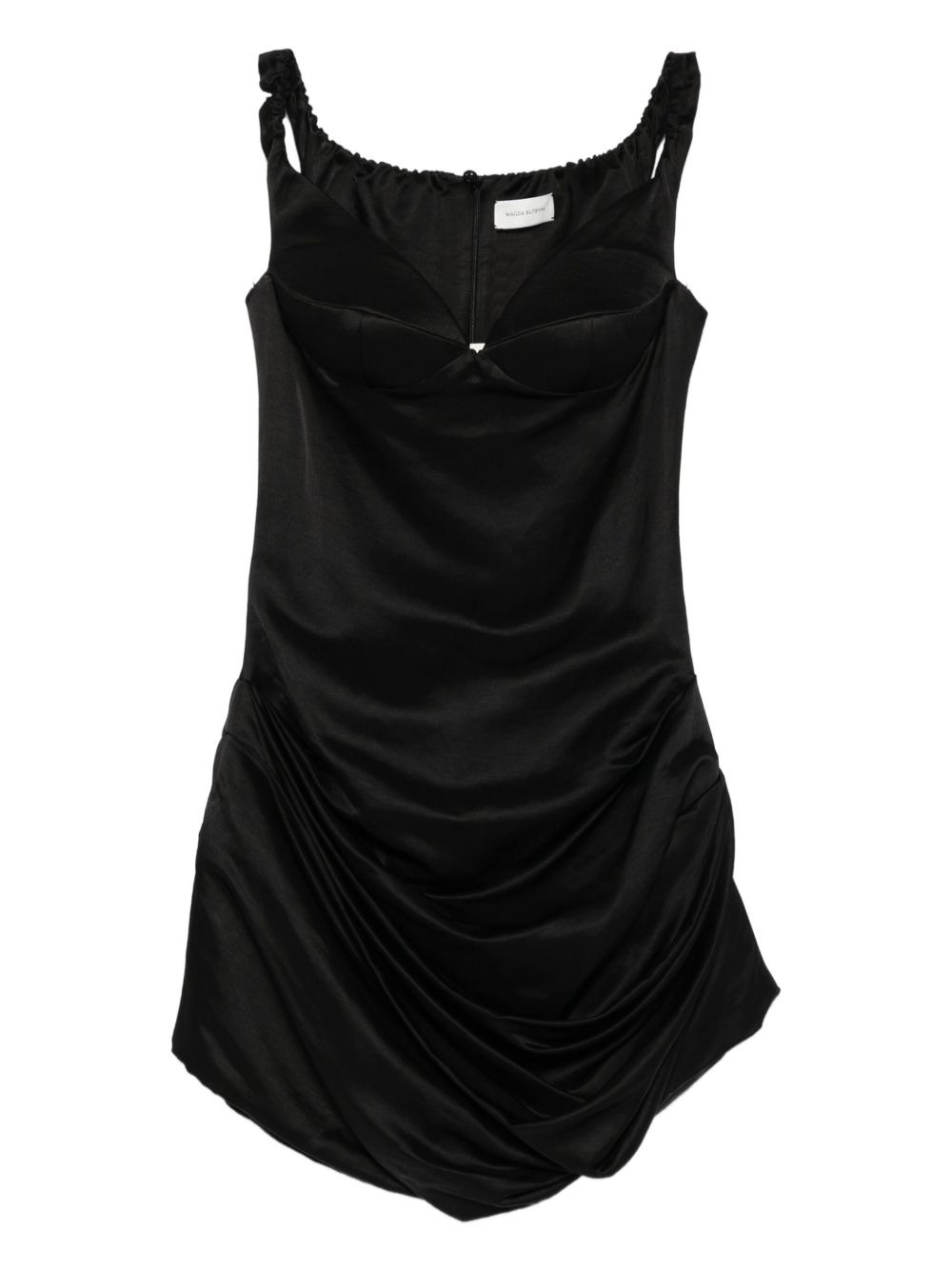 draped mini dress - 1