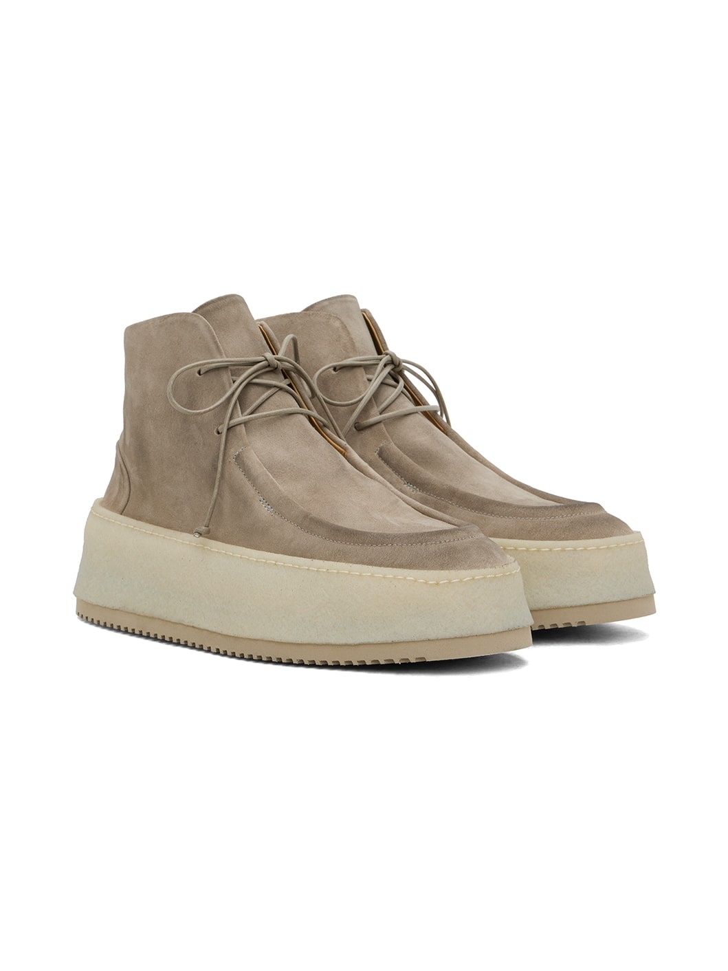 Gray Parapana Lace Up Ankle Boots - 4
