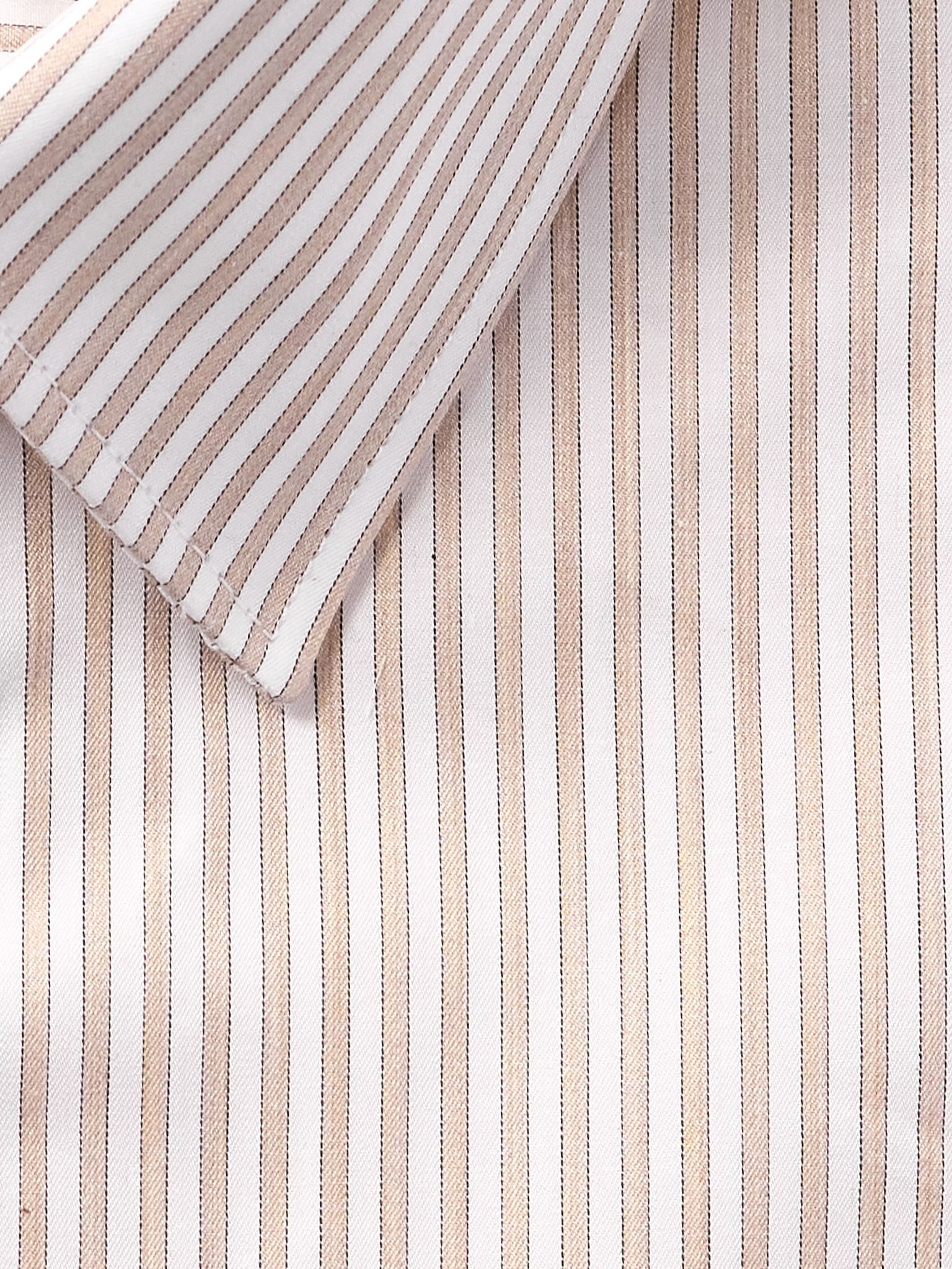 Striped Cotton-Poplin Shirt Beige - 4