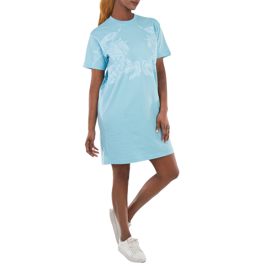 Burberry Connie Mirrored EKD Print Cotton T-Shirt Dress - 4