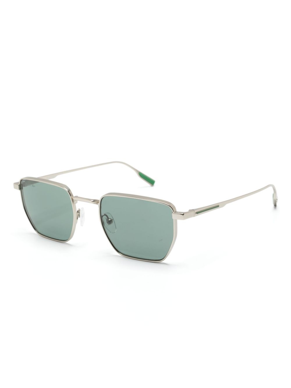 logo-engraved geometric-frame sunglasses - 2