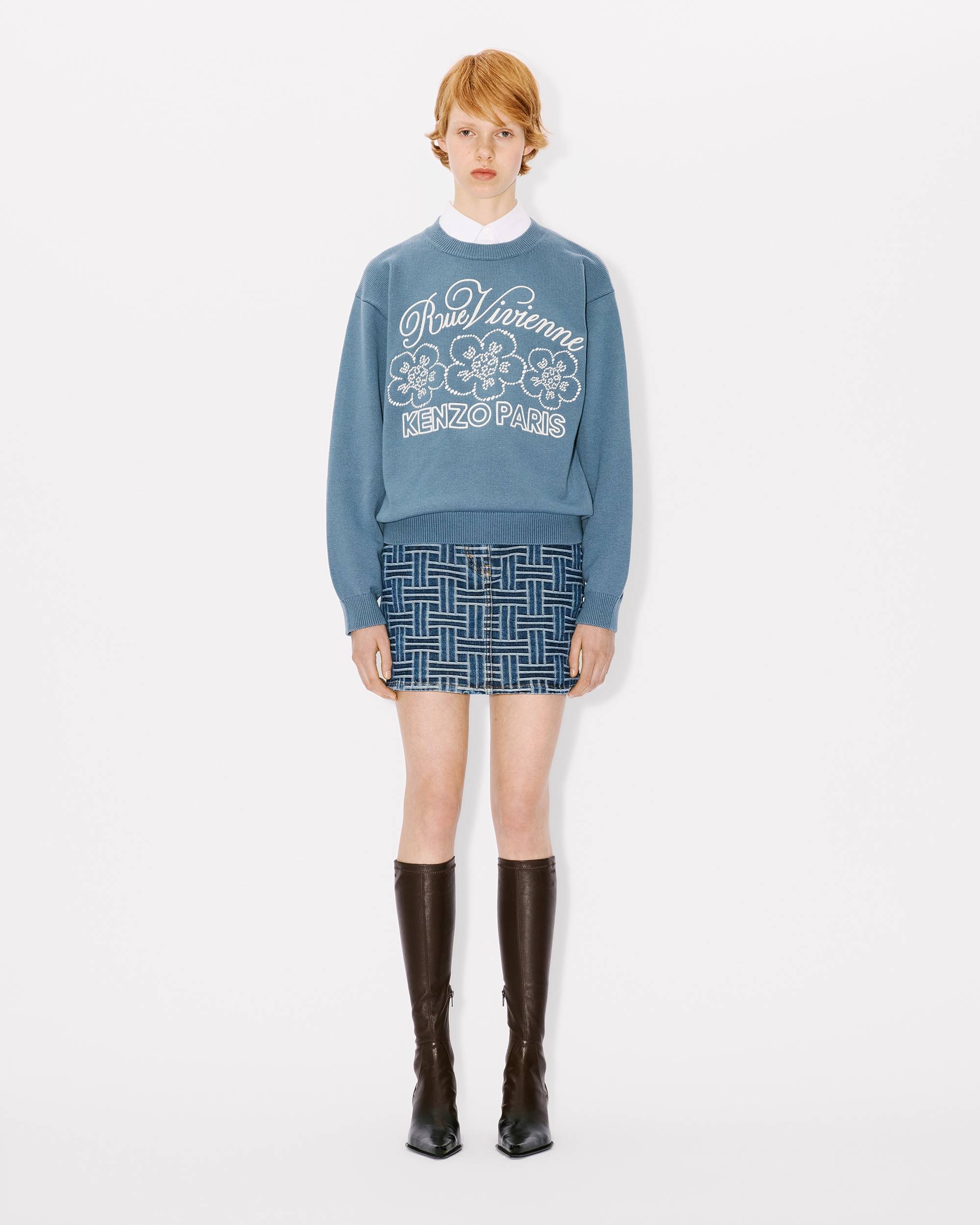 'KENZO Constellation' genderless embroidered jumper in wool and cotton - 5
