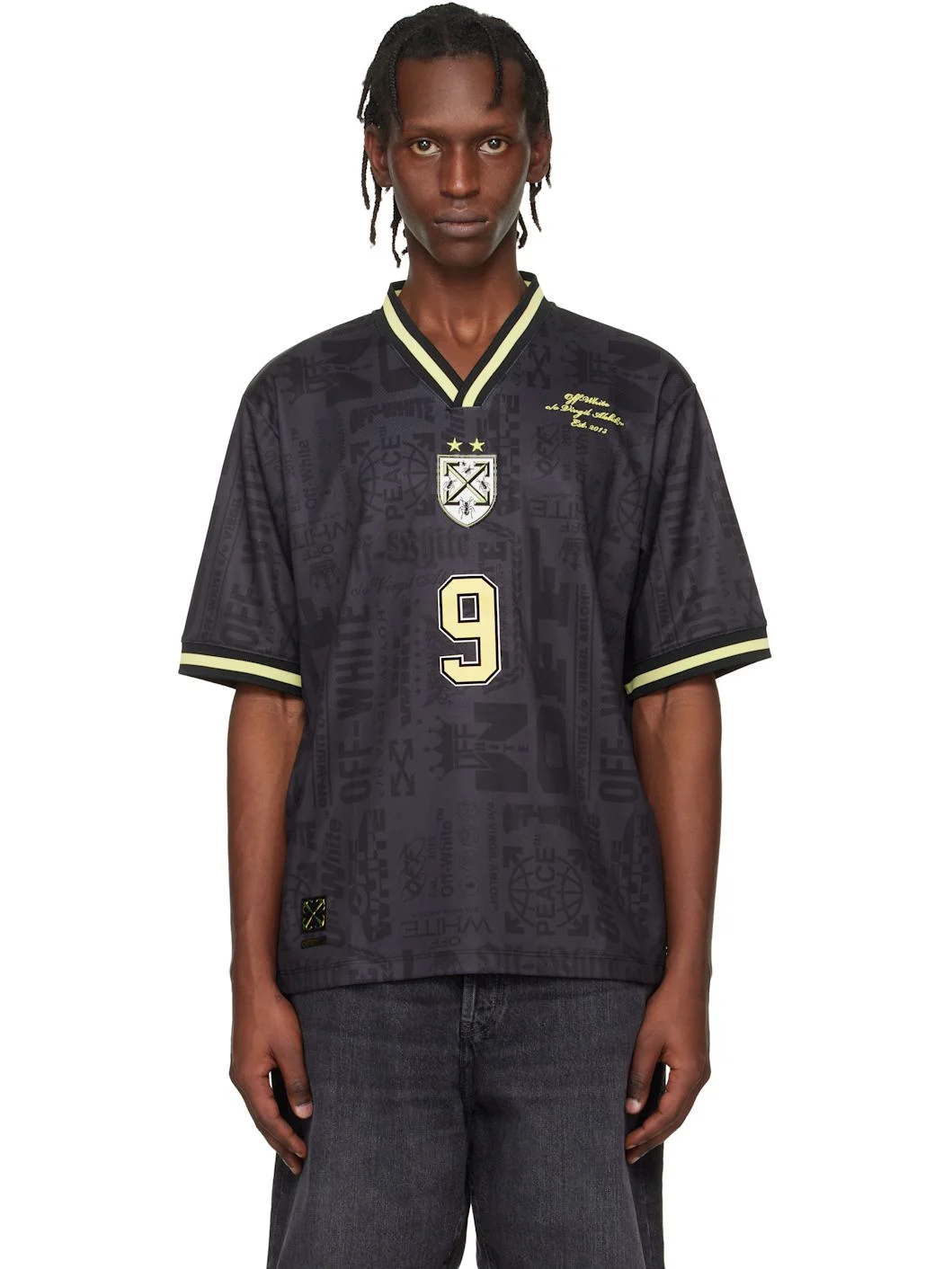 Black Multilogo Soccer Jersey - 1