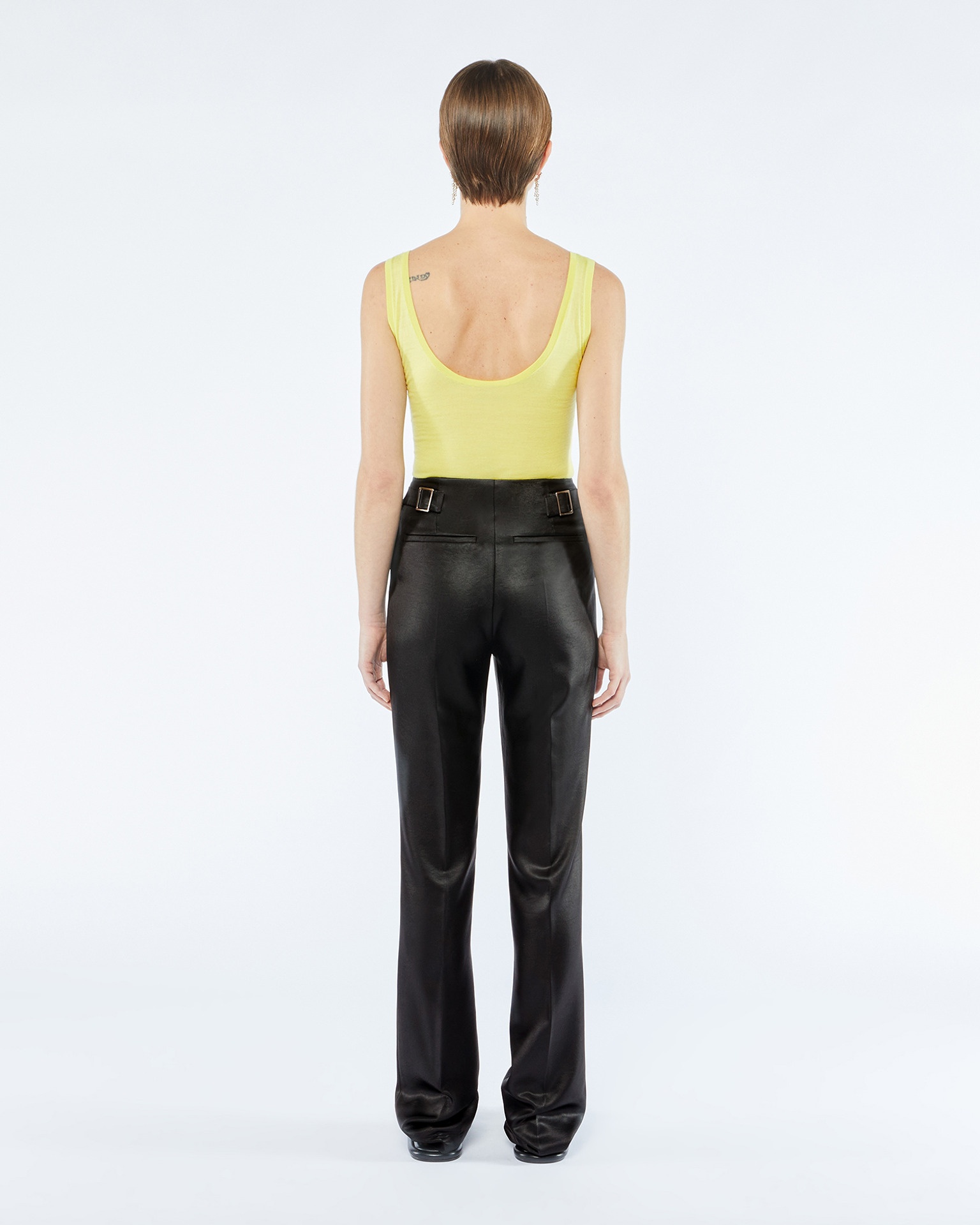 MAURIE - Tailored satin pants - Black - 4