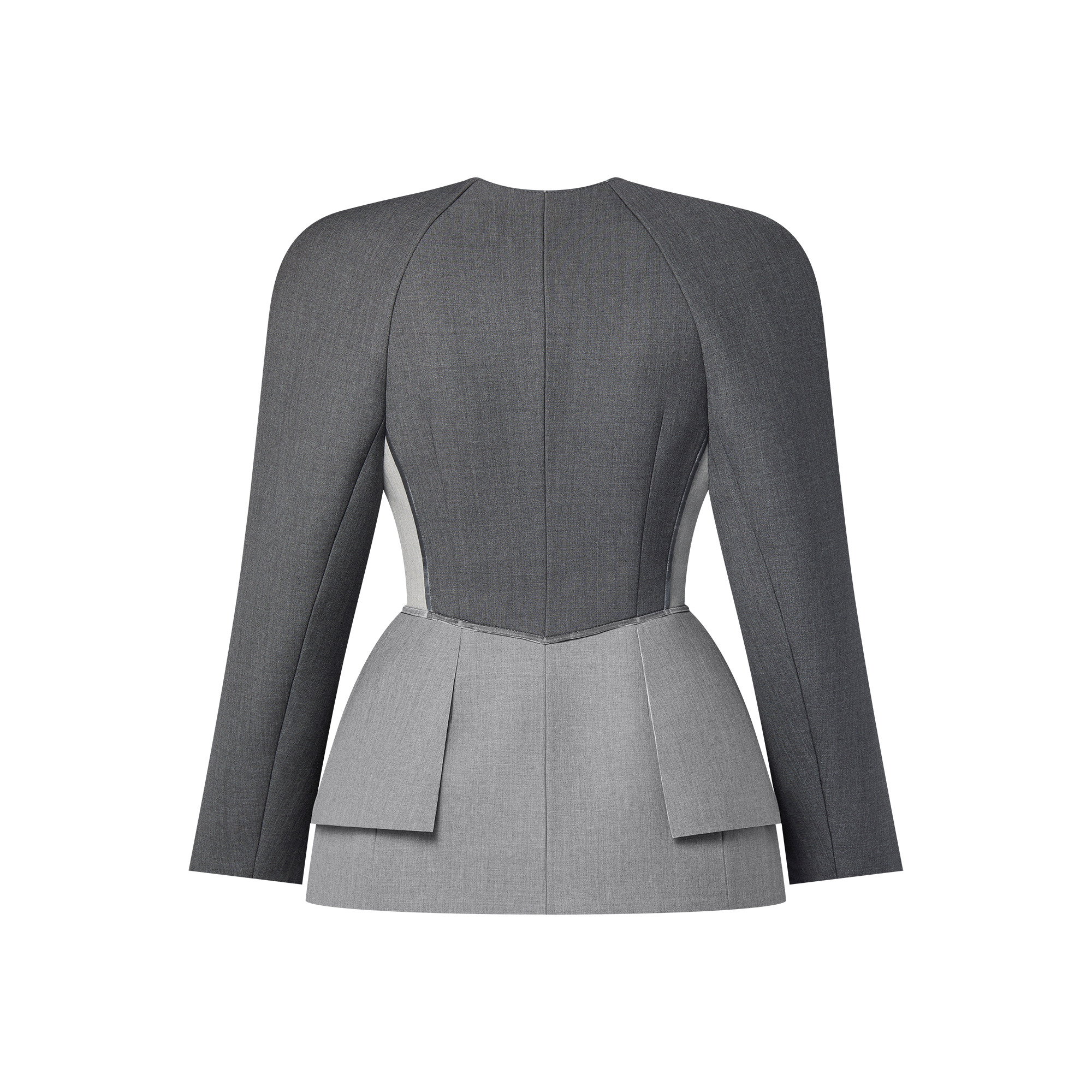 Bonded Jersey Peplum Jacket - 3