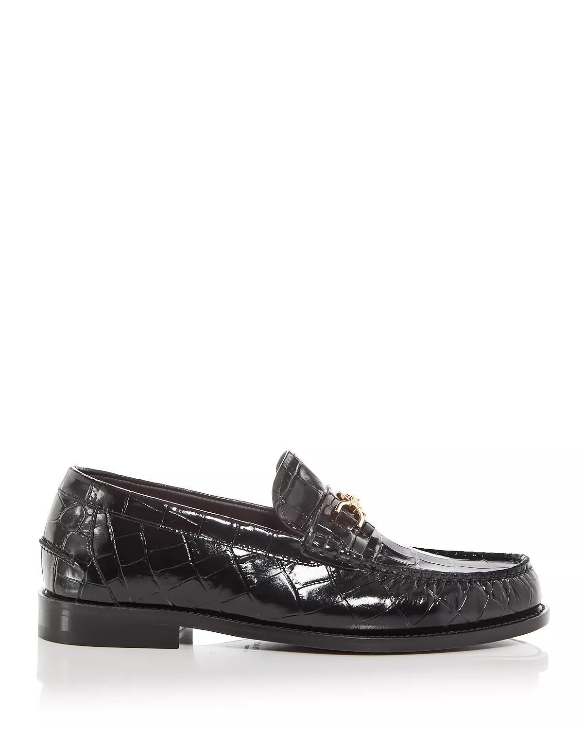Men's Medusa '95 Croc Embossed Slip On Loafers - 4
