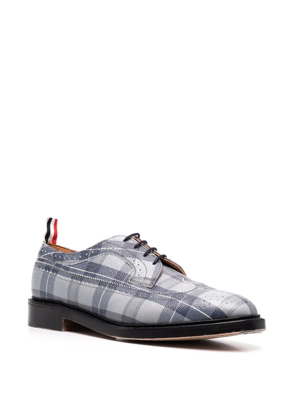 tartan pattern longwing brogues - 2