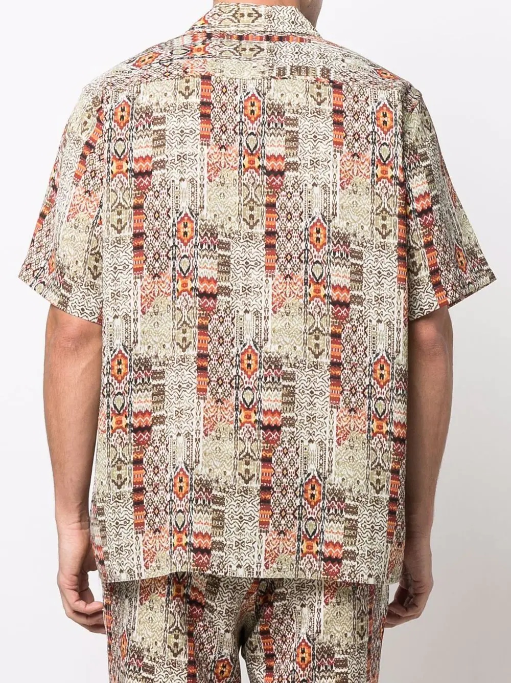 geometric-print short-sleeved shirt - 4