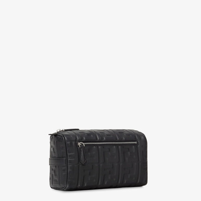 FENDI Black nappa leather toiletry case outlook