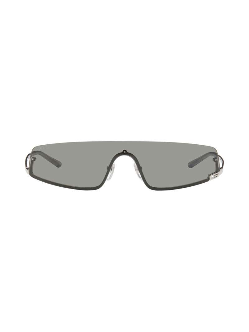 Silver Mask-Shaped Sunglasses 1