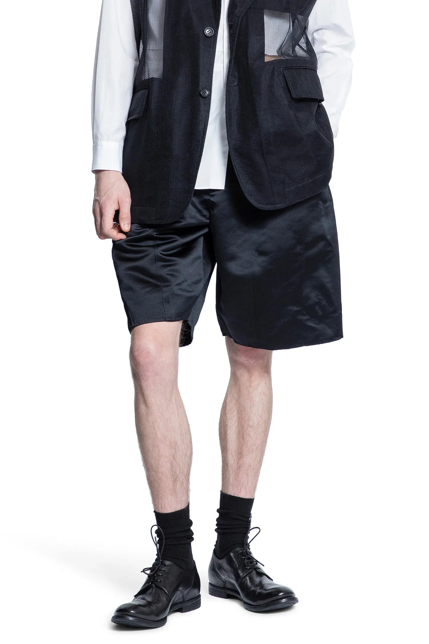 Pleated Satin Shorts - 5