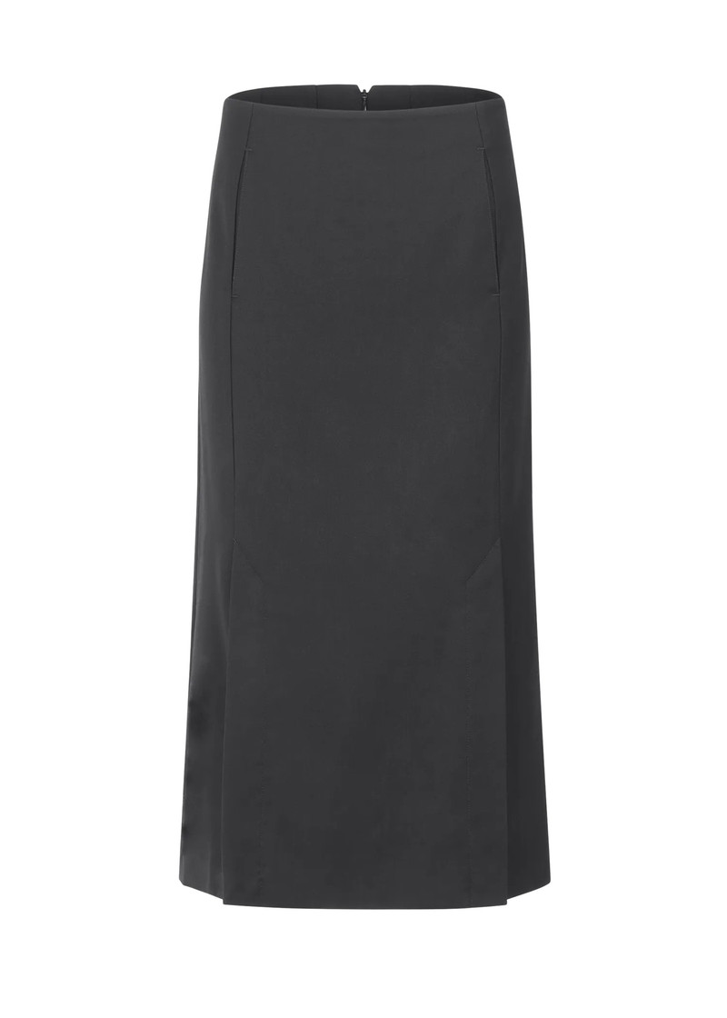 TAILORED MIDI SKIRT DARK GREY 1