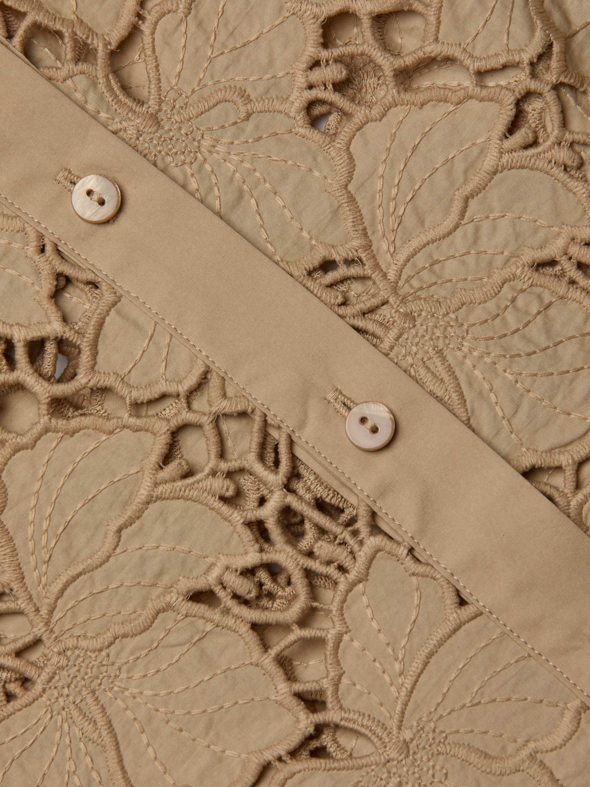 Seychelle Cropped Lace Blouse - 10