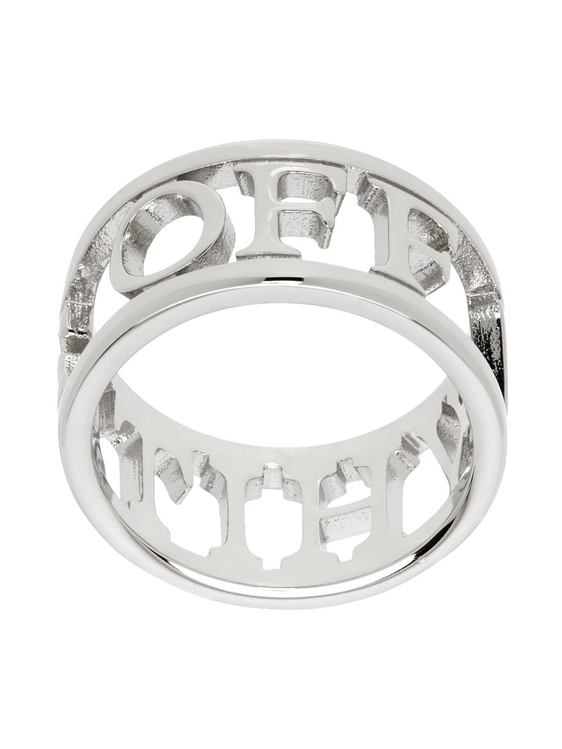 Silver Logo Lettering Ring 1