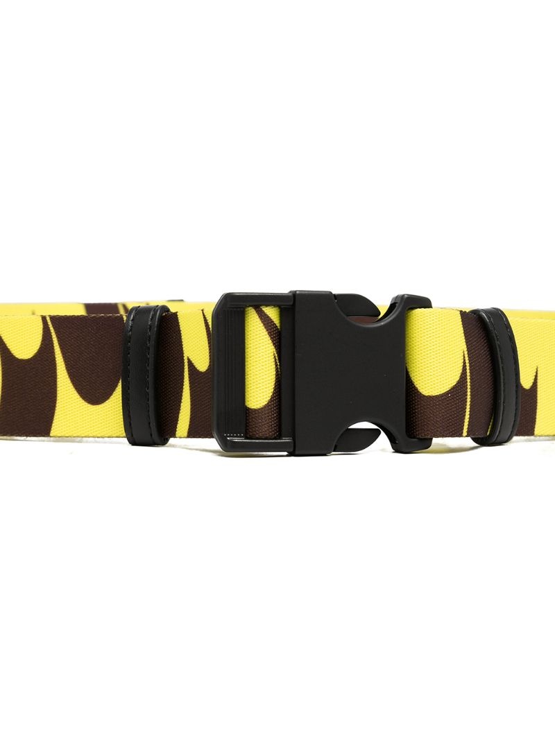 abstract-print buckle belt - 2