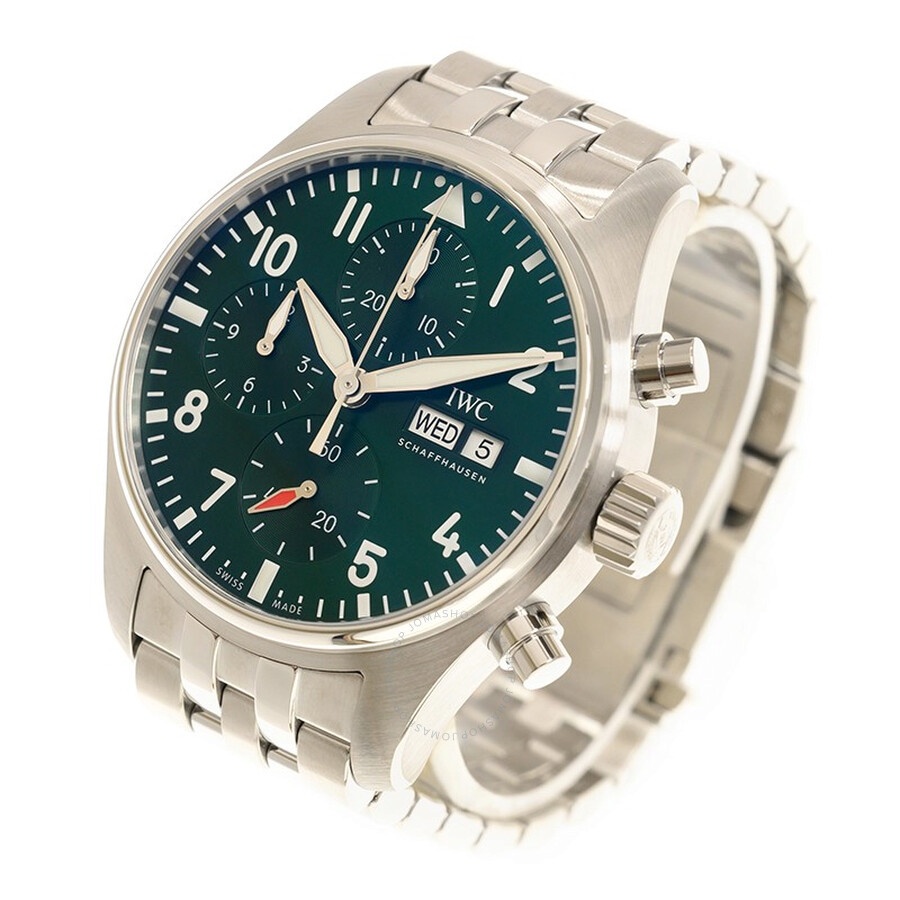 IWC Pilot Chronograph 41 Automatic Green Dial Men's Watch IW388104 - 2