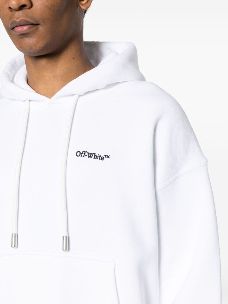 logo-embroidered organic cotton hoodie 5