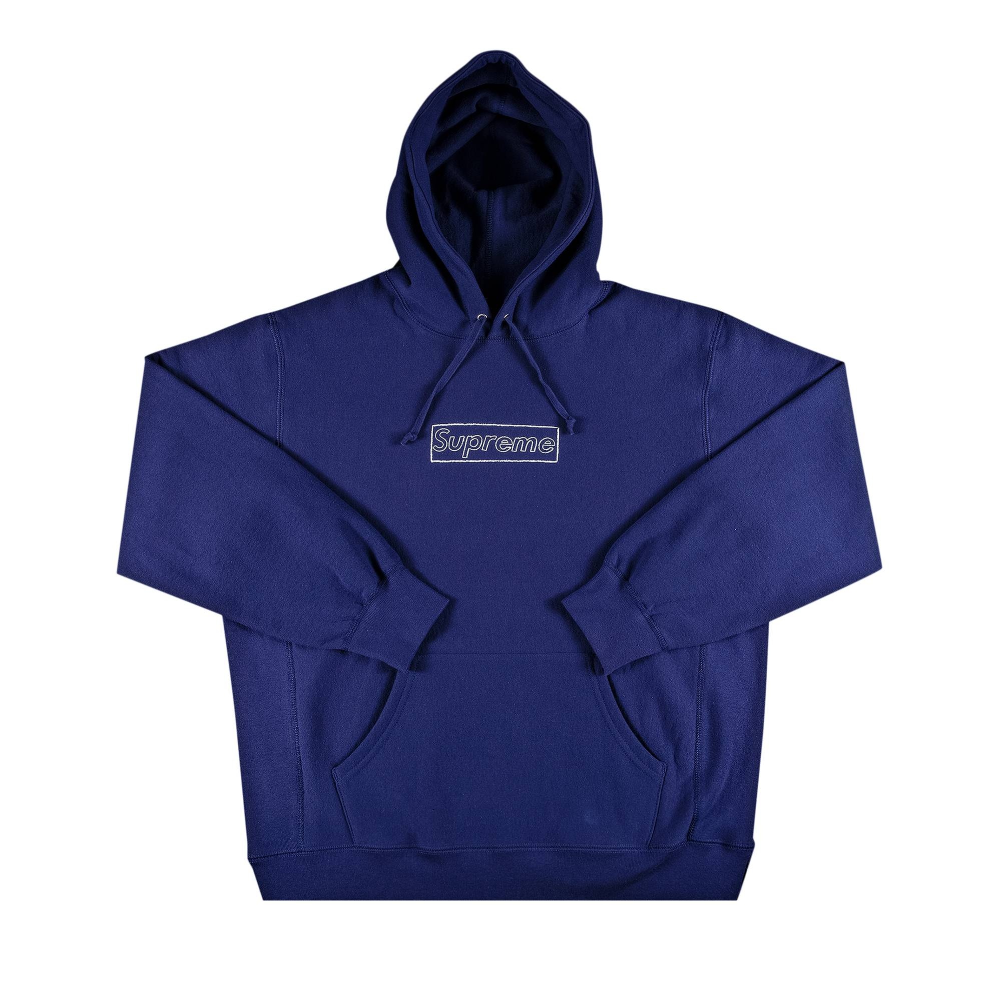 ★21SS WEEK1★Supreme KAWS Chalk Logo Hooded Sweatshirt Supreme KAWS Chalk Logo Hooded Sweatshirt Black Men's - SS21
