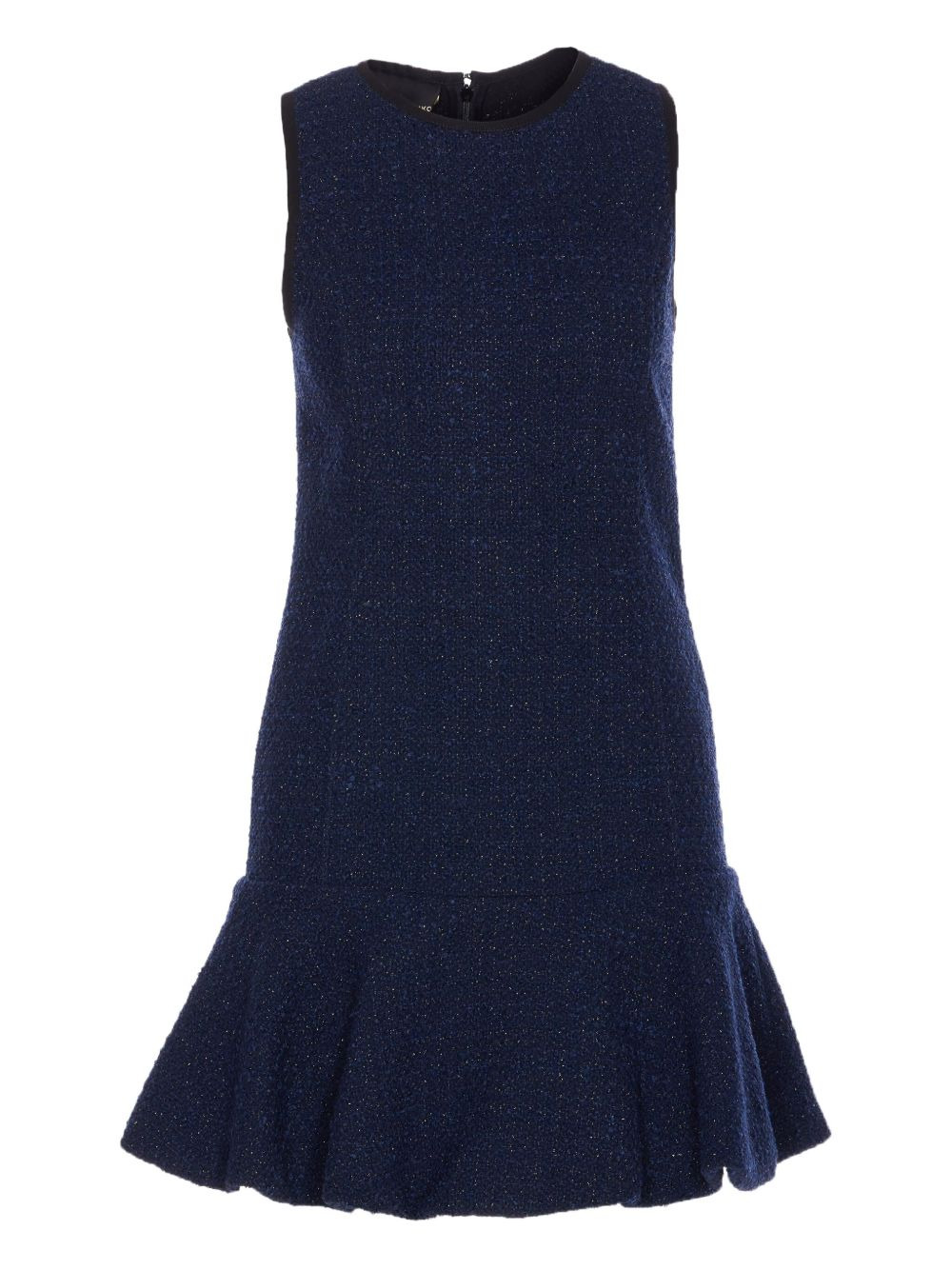 metallic-effect pleated dress - 1