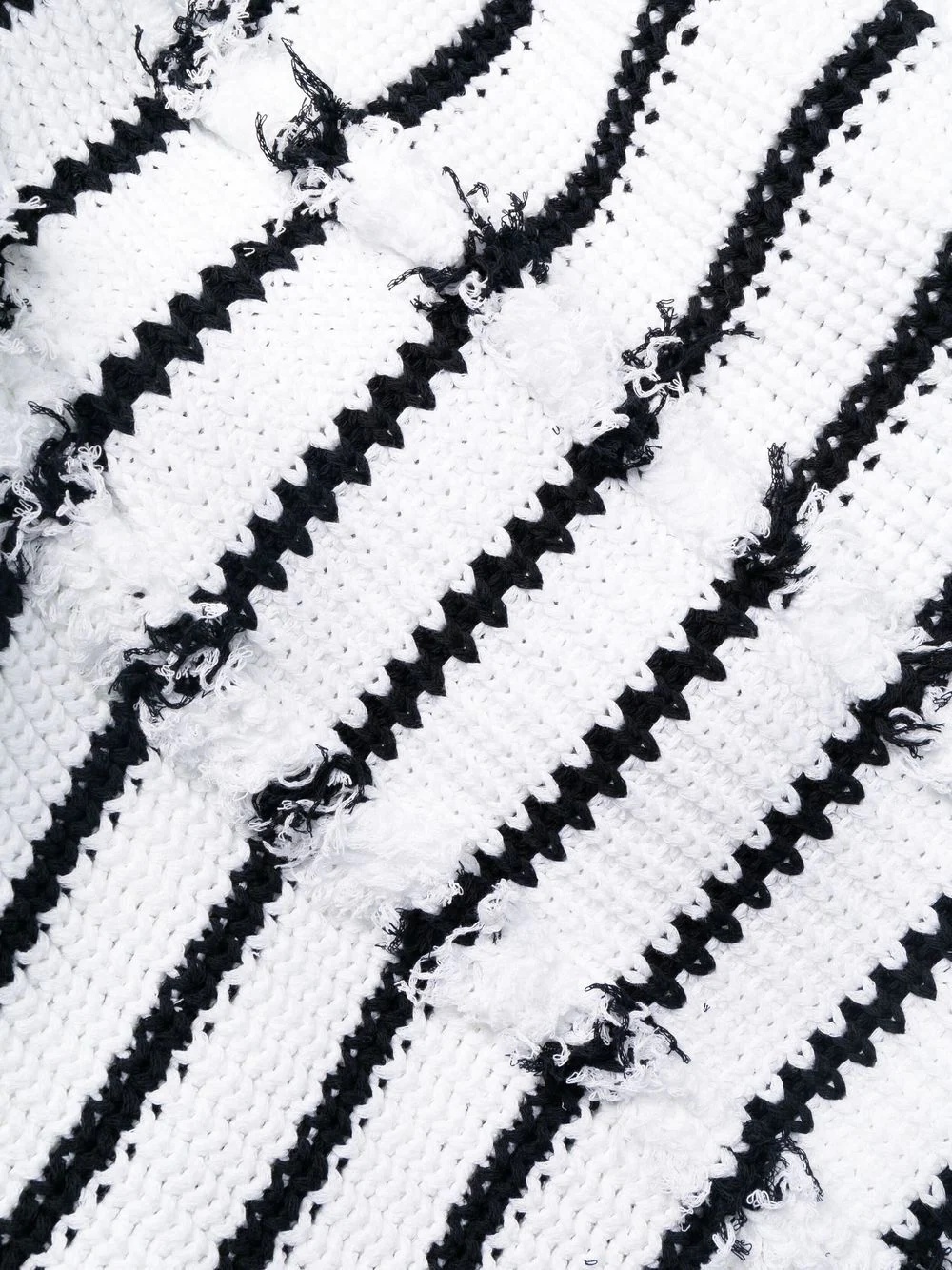 striped knitted cape - 6