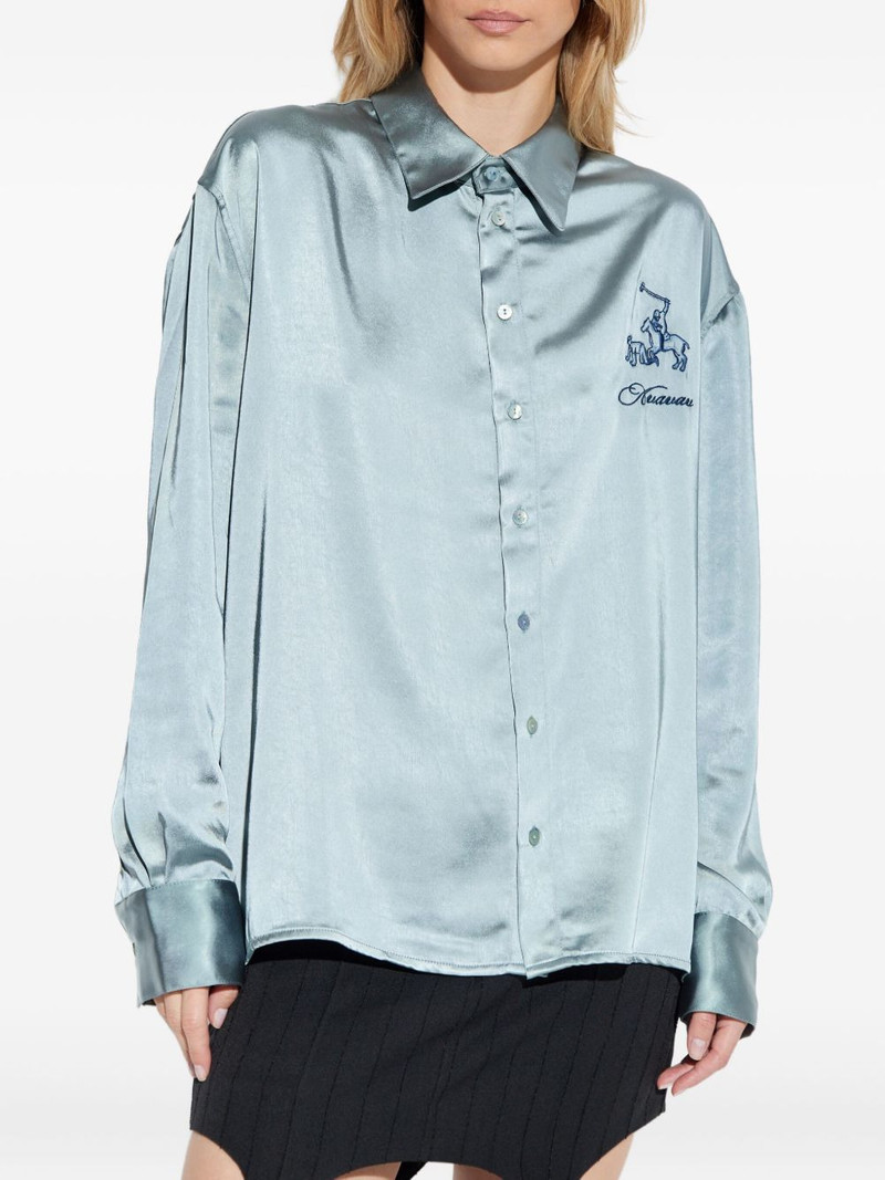 logo-embroidered shirt 3