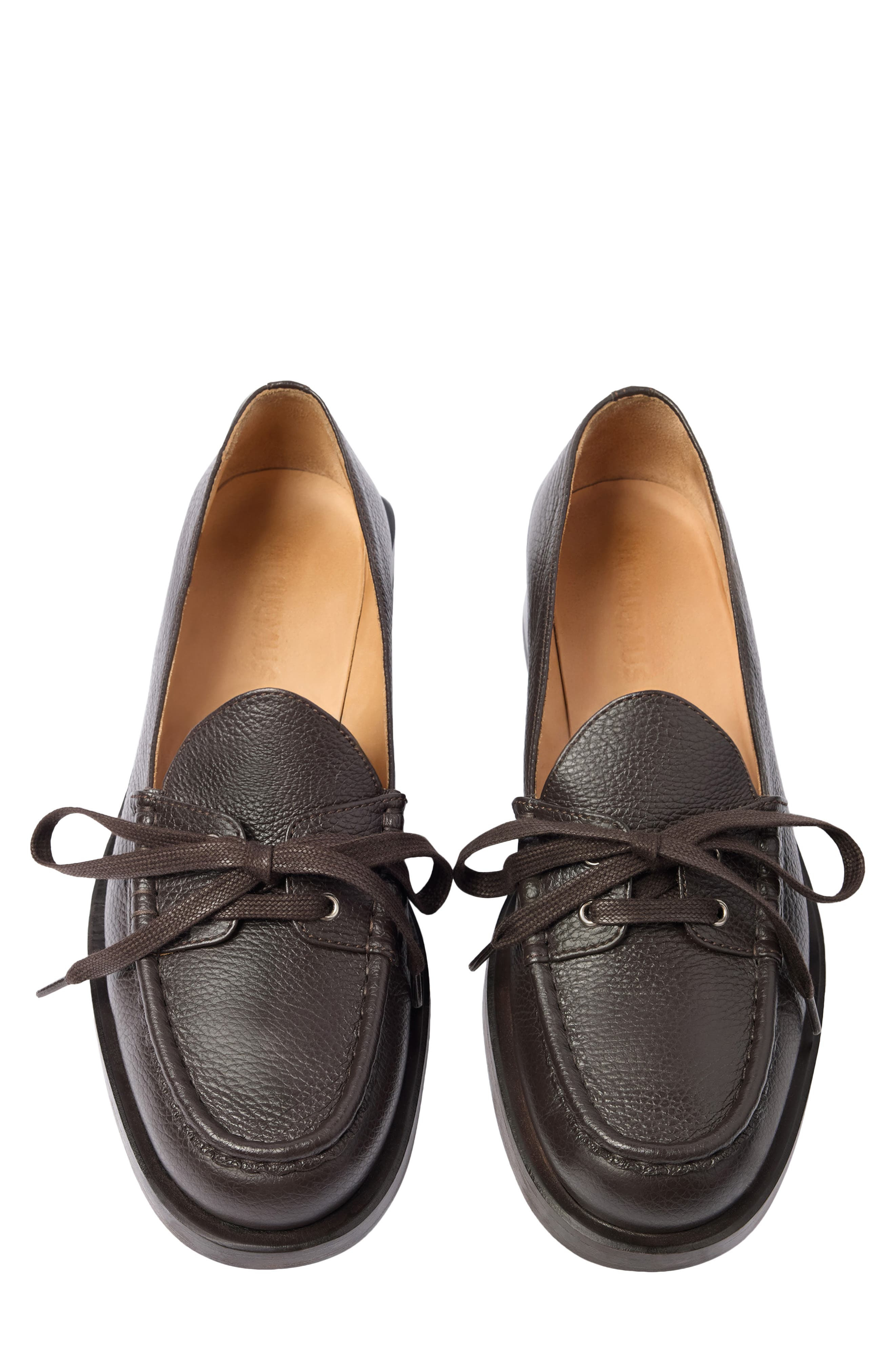 Jacquemus Les Mocassins Marino Boat Shoe in Dark Brown at Nordstrom - 4