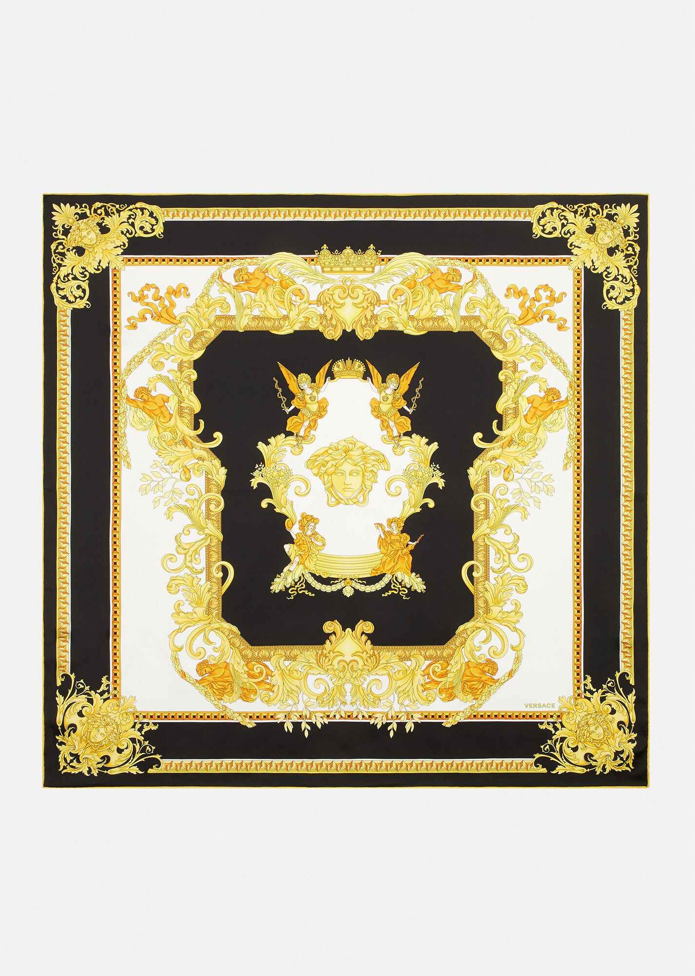 Medusa Renaissanse Print Silk Foulard - 1