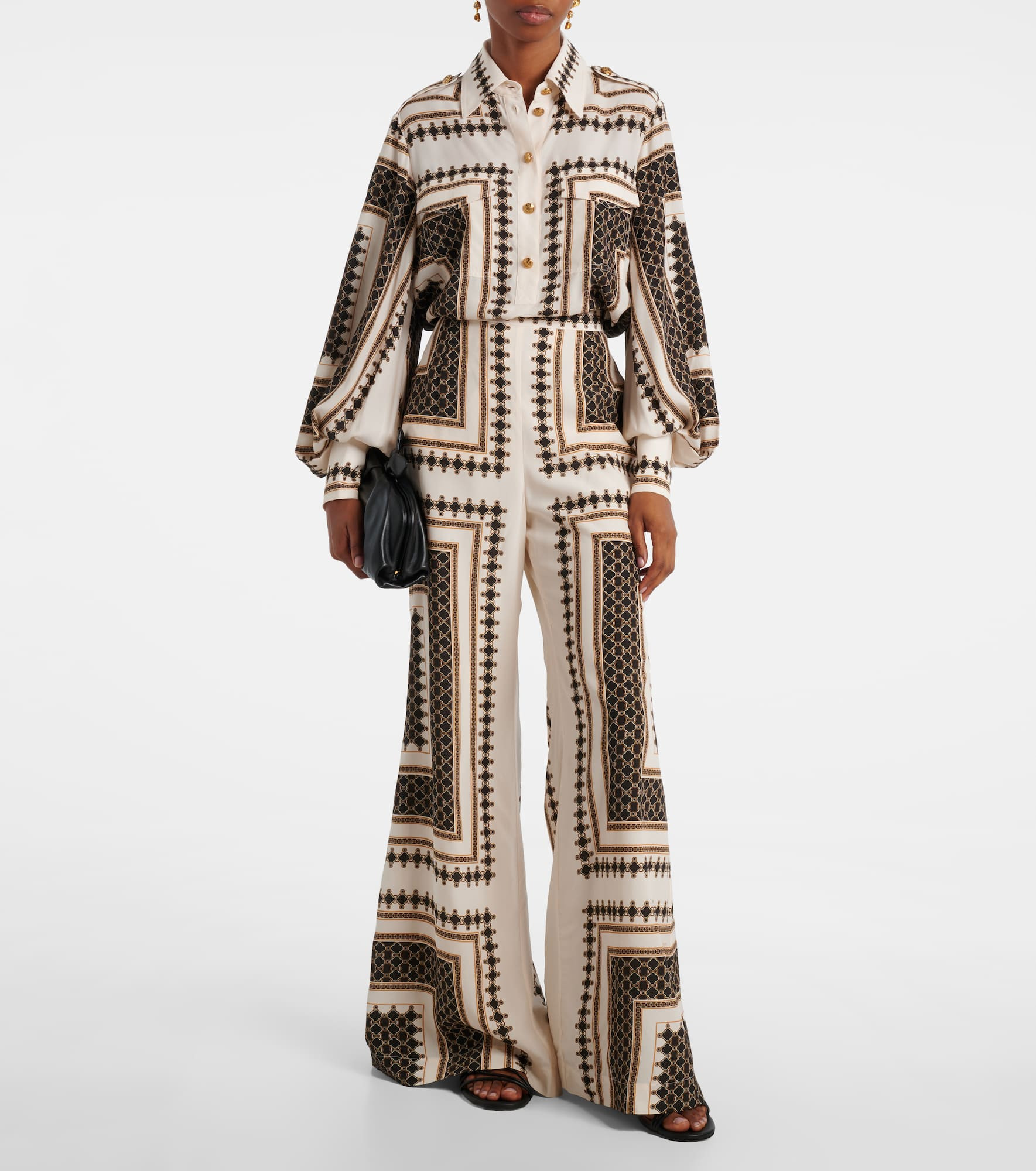 Printed wide-leg pants - 2