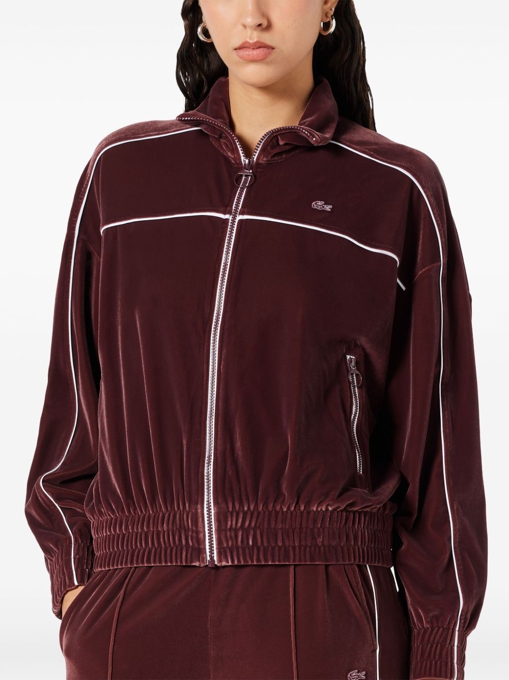 velvet zip sweatshirt - 5