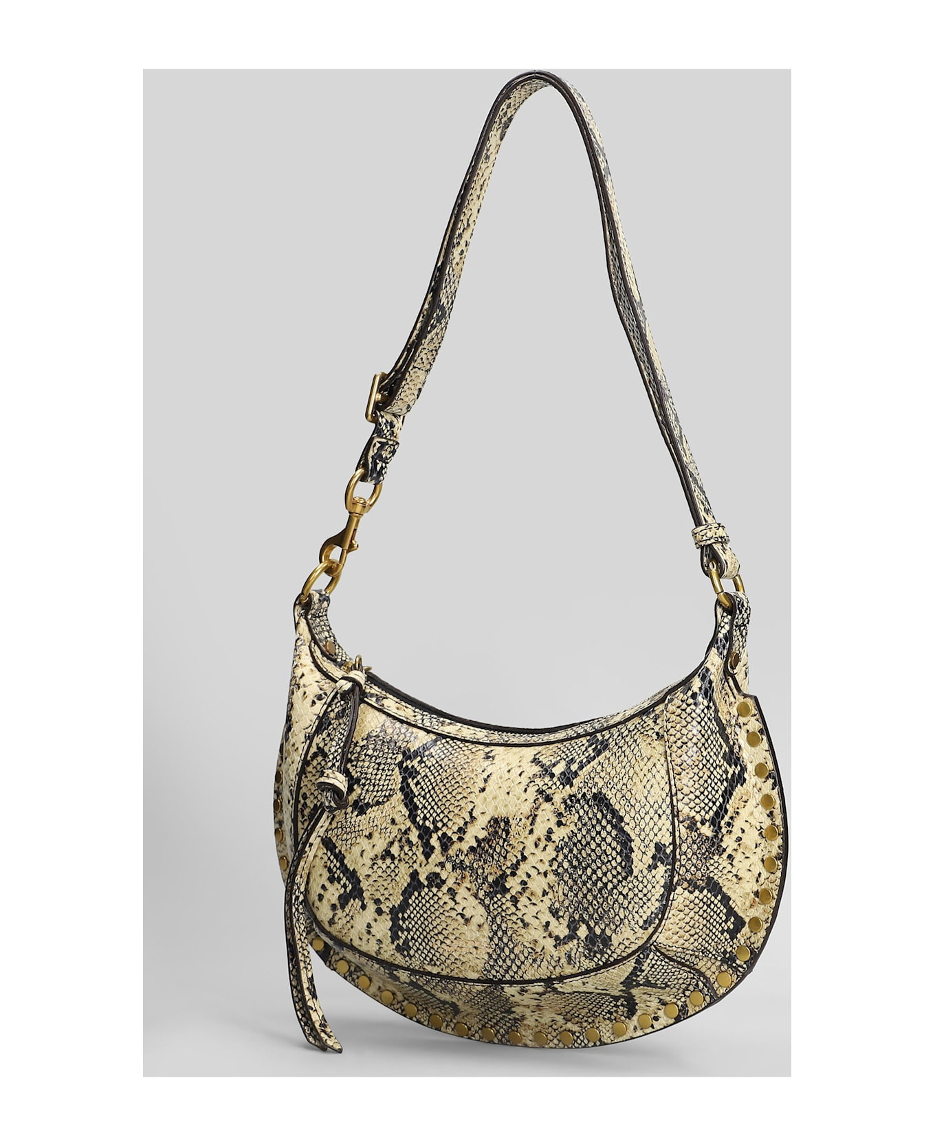 Oskan Moon Shoulder Bag In Beige Leather - 2